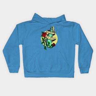 liquor bottle tattoo Kids Hoodie